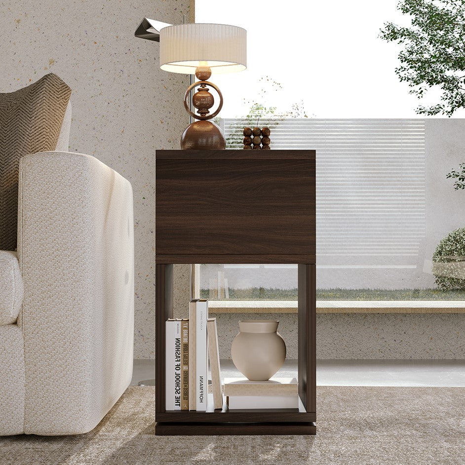 Mesa lateral giratória YOWOS com prateleira aberta - Liquidação - 3 restantes
