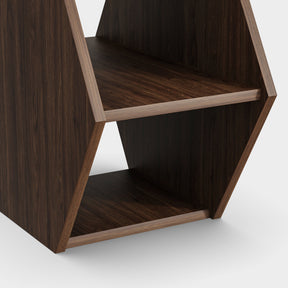 Mesa lateral multifuncional hexagonal YOWOS com armazenamento aberto - Liquidação - 9 restantes